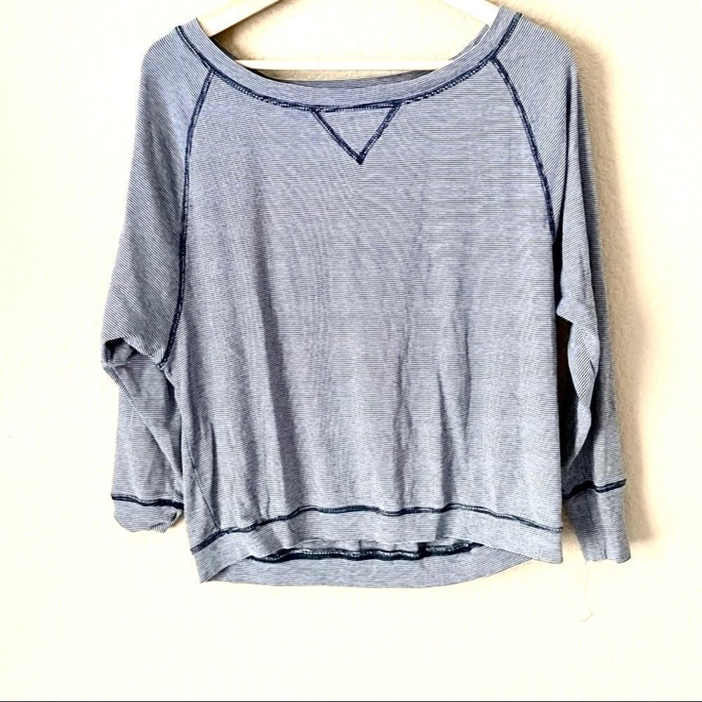 MADEWELL High-Line Striped Dolman Sleeve Pullover